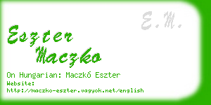eszter maczko business card