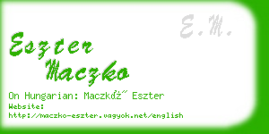 eszter maczko business card